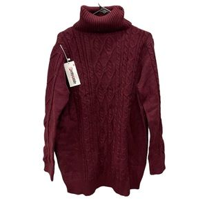 NWT Maroon Pretty Guide Turtleneck Sweater size XXL